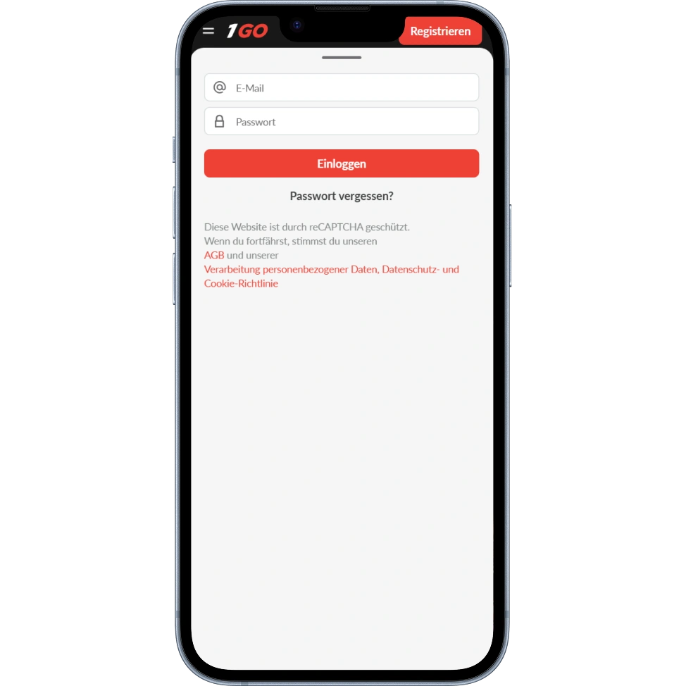 1GO Casino Registrierung und Login