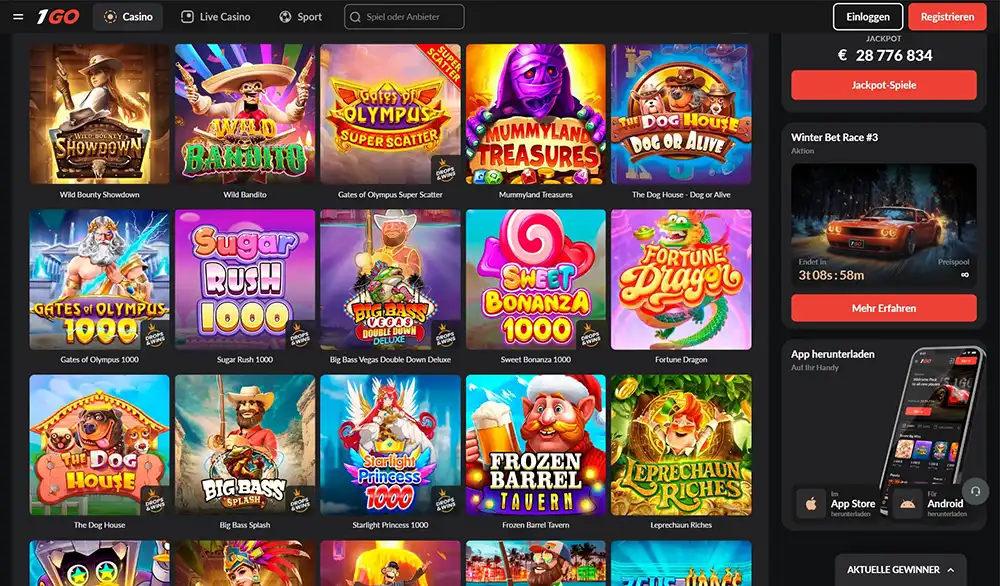 1GO Casino Spielautomaten